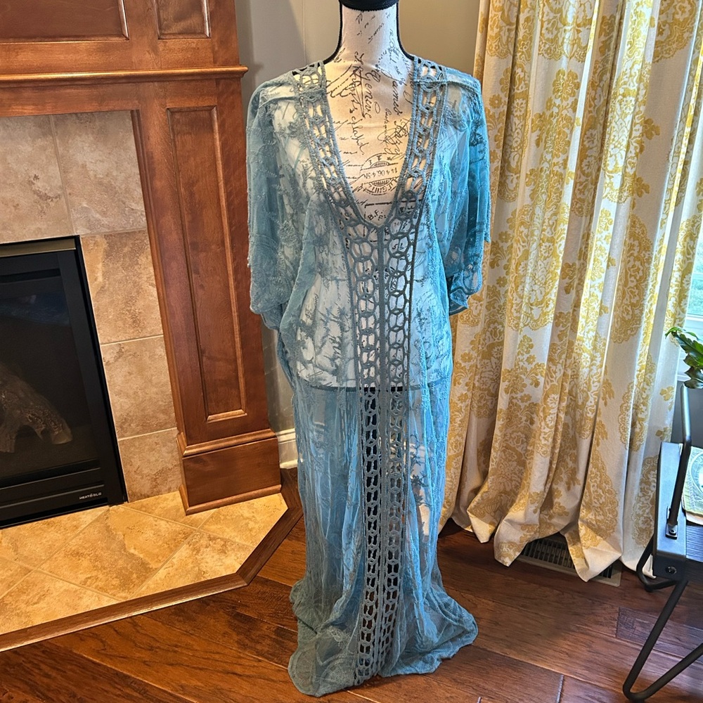 1.4.3. Story by Line Up Sheer Blue Cover-Up/Kimono